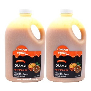 런던브릭스 오렌지 에이드 농축액 1.8kg 2개세트