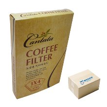 칸타타 커피필터 무표백 커피 여과지 40매입 1x4 1박스 20개